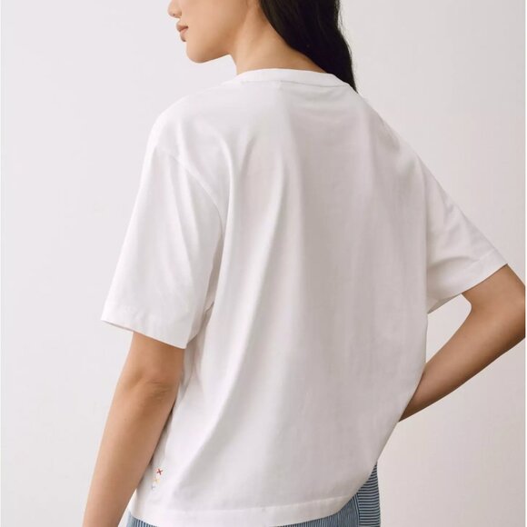 Scotch & Soda Women’s White T-Shirt with Sailboat Design “Go With The Flow” - Picture 9 of 9